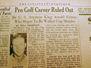 Arnold Palmer Wins Amateur 1954